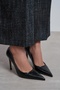 Lunara Black Rustic Patterned Pointed Toe Women's Stiletto - 7