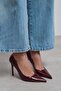 Lunara Burgundy Rustic Patterned Pointed Toe Women's Stiletto