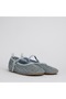Perforated Straw Baby Blue Women's Ballerinas - 4