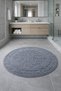 100 cm Round Washable Mat in Gray Color