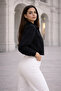 Women's Oversize Zippered Bomber Jacket - 5