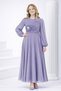 Papatya Pearl-Detained Lininged Girls' Turkish Dress - Dress