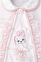 Baby Girl Jumpsuit with Lace Collar Detail - 3
