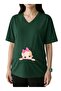 Surprise Baby Printed V-Neck Oversize Maternity T-Shirt 1Gj5
