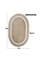 FFD Jute Rug Carpet Oval Jute Rug with White Line Design Floor Mat Carpet Jute Door Mat Living Room