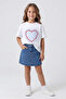 Girl's Denim Jeans Shorts Skirt - 4