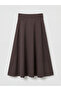 Nevavm Farkıyla Beli Kemerli A-Line Pleated Skirt - 5