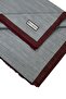 Cotton Silk Shawl - Striped Hologram - Gray Burgundy - 2