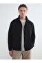 Black Loose Fit Shirt Collar Men's Jacket