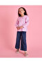 Girls Pink Striped Blouse - 5