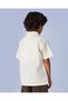 Boys Beige Jacquard Short Sleeve Shirt - 3
