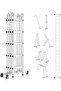 Multi-Purpose Foldable Ladder - 4x5, 12 Steps ( Silver)