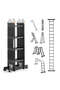 Multi-Purpose Foldable Ladder - 4x4, 12 Steps ( Black)