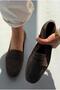Melniel Acıkahve Genuine Leather Women's Loafer - 5