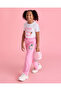 Girls Pink Printed Wide Leg Tracks Pants - 5