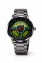 STEERX SD4381 Analog Watch for Men Stainless Steel Strap Green Dial Quartz Wrist Watch