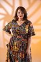 Women's Plus Size Gipeli Long Dress Black - 7