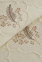 Fiji Embroidered Chenille 3 Piece Double Bedspread Cream Beige Embroidered - 4