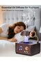 Raindrop Humidifier 250ml LED Cool Mist Diffuser Auto Power Off Bedroom Wood Grain - 3