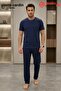 Paris Premium Men's 100% Cotton Comfortable Fit Pocket Short Sleeve Pajama Set