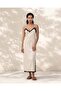 Women Cream Lace Embellished Chemise