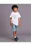 Boys Navy Printed Twill Bermuda Shorts - 2