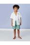Boys Green Seersucker Swim Shorts - 2