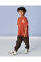 Boys Brown Printed T-Shirt - 6