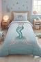 Coral Queen Patterned Single Baby Kids Duvet Cover Set - 4
