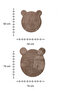 Teddy Bear Shaped 2-Piece Mat Set for Bathroom, Children's Bedroom | Non-Slip Sole, Soft, Washable - 4