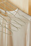 9 Pieces Matte White Metal Clothes Hangers, Garment Hangers - 2