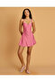 Women Pink Ruffled Swimdress - 3