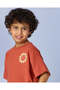 Boys Brown Printed T-Shirt - 4