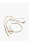 Pearl Bead Detailed 3-Piece Bracelet Set - 4