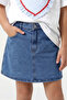 Girl's Denim Jeans Shorts Skirt - 5
