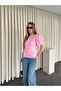Pink Sleeve Blouse with Pearl Bow Detail - 5001 - 3