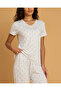 Women Ivory Pajama Set 2 Piece - 4