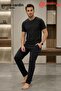 Paris Premium Men's 100% Cotton Comfortable Fit Pocket Short Sleeve Pajama Set - 2