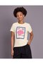 Senior Girls Yellow Printed T-Shirt
