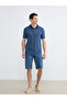 Esvab • Modern & Distinctive Devrik Roba Collar Short Sleeve Pleated Men's T-Shirt - 3