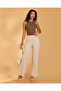 Women Beige Wideleg Pants - 2