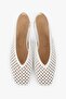 Women's Selira White Leather Perforated Ballerinas - 2