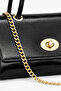 Black Women's Shoulder Bag with Chain Strap, Stylish Design, Cover, Hand and Shoulder Use, Daily Use - 3