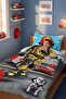 Little Hero Firefighter Patterned Single Baby Kids Bedding Set - 3