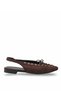 Bitter Brown Suede Women's Ballerina Lace-Up Pointed Toe Casual Stylish Shoes - 4