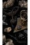 Bronze Vintage Women's Earrings Authentic Jewelry Margazite Stone Embellished Flower Model - 5