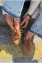 Brion Women's Oxford Shoes Tan Suede - 2