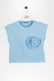 Floral Appliqué Stone Embroidered Girls' T-Shirt - 3