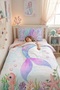 Ocean Princess Patterned Single Baby Kids Bedding Set - 6