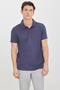 Men's Indigo Standard Fit Regular Cut Polo Neck T-Shirt